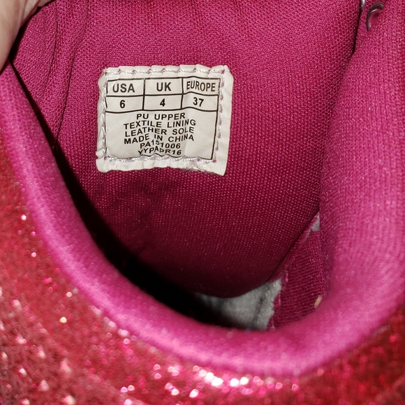 NWT Pastry pink metallic high top dance sneakers 6 - Picture 4 of 6